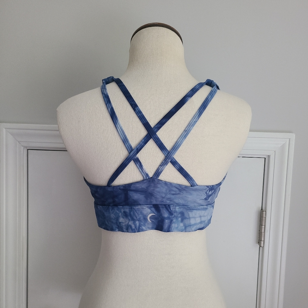 ZYIA Hendrix Light n Tight Strappy Bra Size L Tie Dye Athleisure Yoga Crisscross - Picture 3 of 13